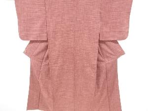 アンティーク　横段織り出し手織り紬着物